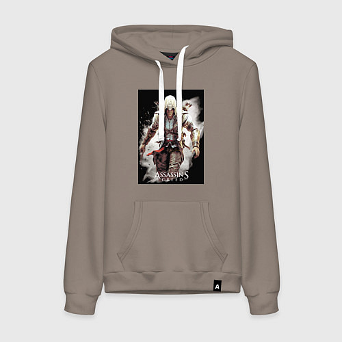 Женская толстовка-худи Assassins creed белый туман / Утренний латте – фото 1