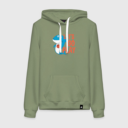 Женская толстовка-худи Давай играть в баскетбол / Авокадо – фото 1