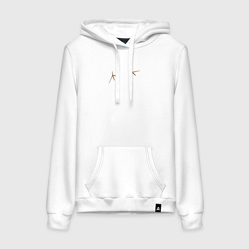 Женская толстовка-худи Птичьи следы лапки / Белый – фото 1