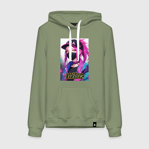 Женская толстовка-худи Akali Kda League Of Legends / Авокадо – фото 1