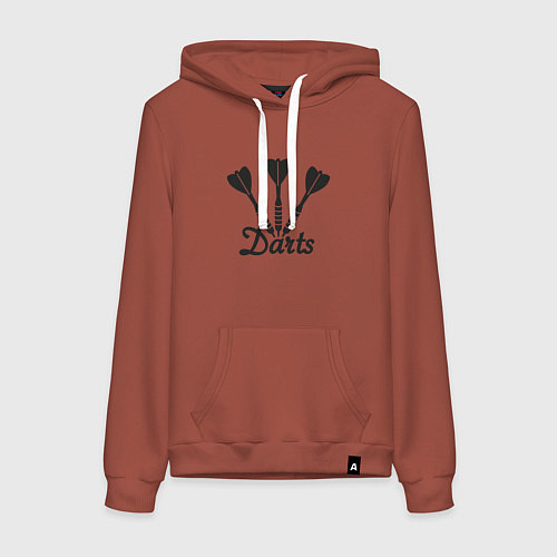 Женская толстовка-худи Дротики дартс / Кирпичный – фото 1