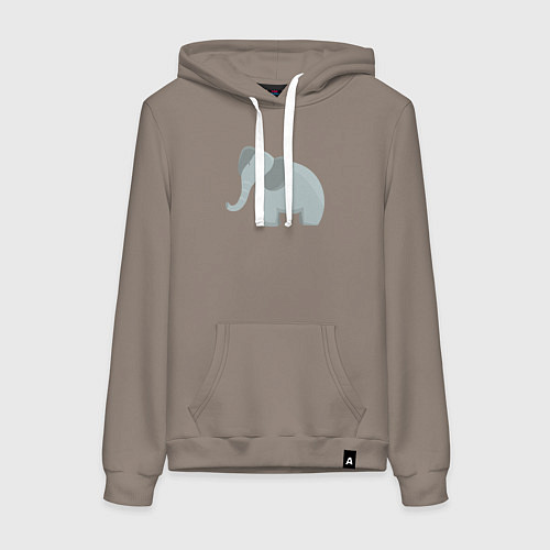 Женская толстовка-худи Улыбка слона / Утренний латте – фото 1
