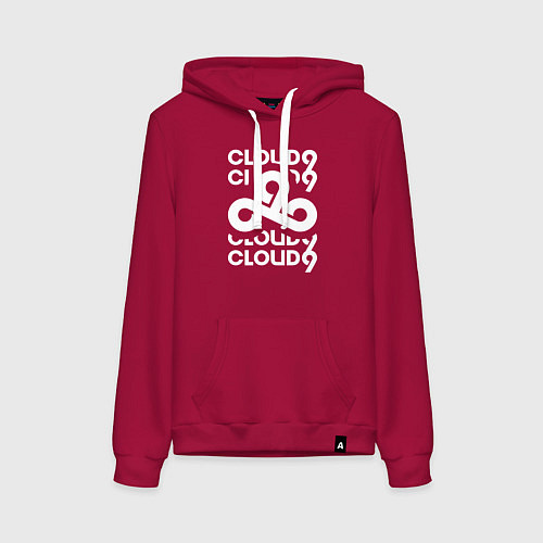 Женская толстовка-худи Cloud9 - in logo / Маджента – фото 1