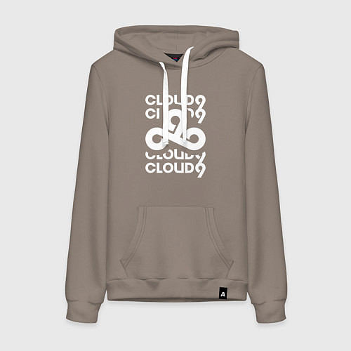 Женская толстовка-худи Cloud9 - in logo / Утренний латте – фото 1