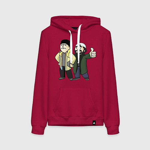 Женская толстовка-худи Vault Jay and silent Bob / Маджента – фото 1