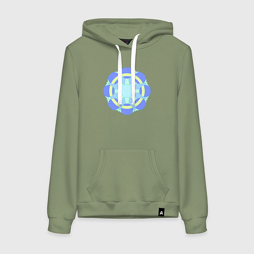 Женская толстовка-худи Орнамент графический / Авокадо – фото 1