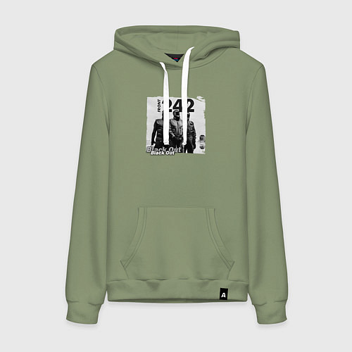 Женская толстовка-худи Front-242 - A band on tour / Авокадо – фото 1