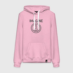 Толстовка-худи хлопковая женская Peace imagine, цвет: светло-розовый
