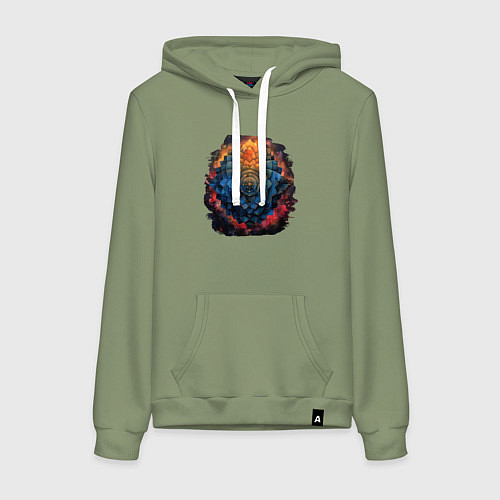 Женская толстовка-худи Лотос космос / Авокадо – фото 1