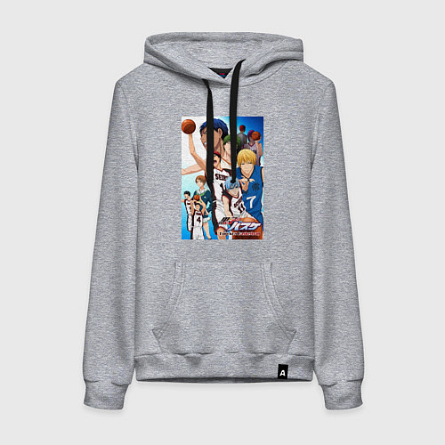Женская толстовка-худи Баскетбол Куроко / Меланж – фото 1