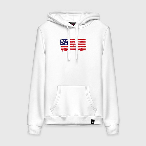 Женская толстовка-худи USA patriot / Белый – фото 1