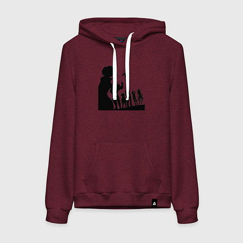 Женская толстовка-худи Команда Семь смертных грехов / Меланж-бордовый – фото 1