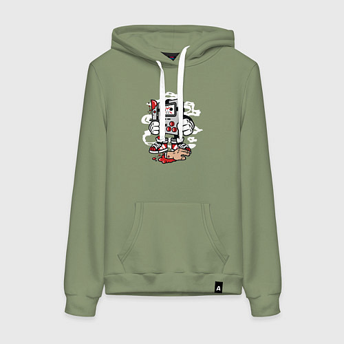 Женская толстовка-худи Тетрис убийца / Авокадо – фото 1