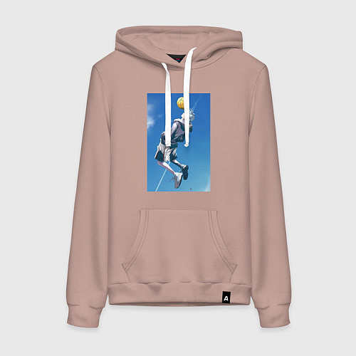 Женская толстовка-худи Баскетбол Тэцуя Куроко арт / Пыльно-розовый – фото 1