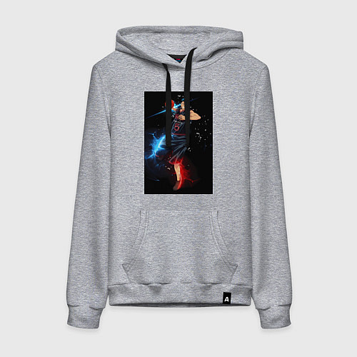 Женская толстовка-худи Баскетбол Куроко Дайки Аоминэ / Меланж – фото 1