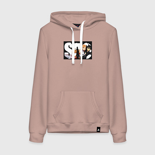 Женская толстовка-худи Кадзуто Киригая Игрок-одиночка / Пыльно-розовый – фото 1