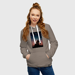 Толстовка-худи хлопковая женская Усянь Вэй Старейшина Илина, цвет: утренний латте — фото 2