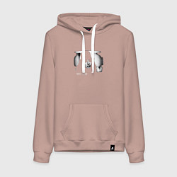 Толстовка-худи хлопковая женская Deepche Mode - Gahan like bolan, цвет: пыльно-розовый