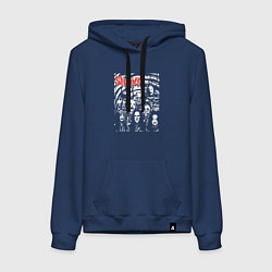 Толстовка-худи хлопковая женская Slipknot rock band, цвет: тёмно-синий