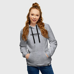 Толстовка-худи хлопковая женская Kommunistka - коммунистка, цвет: меланж — фото 2