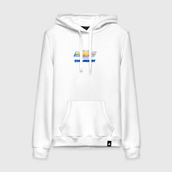 Толстовка-худи хлопковая женская Chevrolet brend auto, цвет: белый