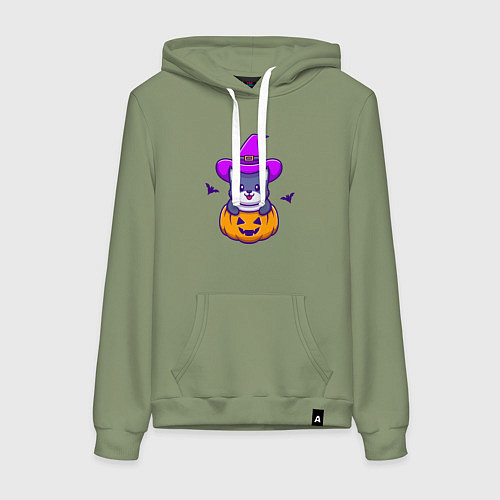 Женская толстовка-худи Kitty halloween / Авокадо – фото 1