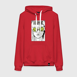 Толстовка-худи хлопковая женская Paramore - Hayley Williams, цвет: красный