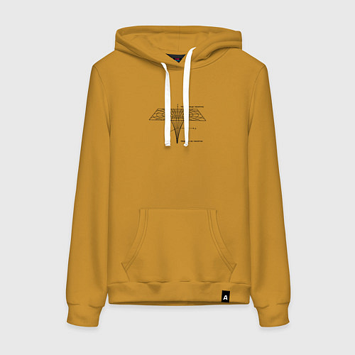 Женская толстовка-худи Сингулярность / Горчичный – фото 1