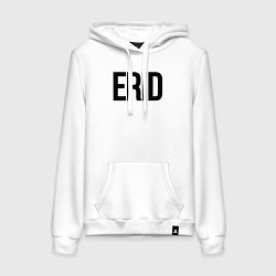 Толстовка-худи хлопковая женская Токен для рекламы - ERID, цвет: белый