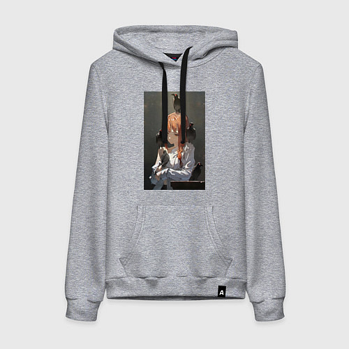 Женская толстовка-худи Человек-бензопила Макима вороны / Меланж – фото 1