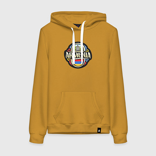 Женская толстовка-худи Моя Армения / Горчичный – фото 1