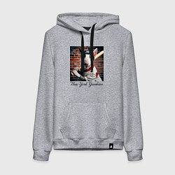 Женская толстовка-худи Bull terrier - New York yankees baseball team