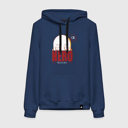 Женская толстовка-худи Сайтама аниме / Тёмно-синий – фото 1