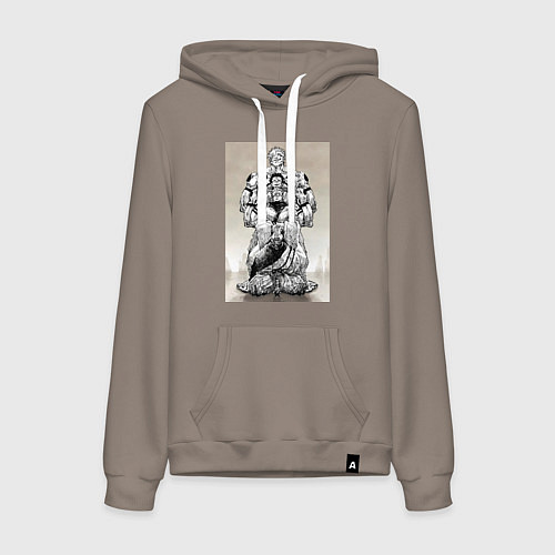 Женская толстовка-худи Магическая битва Сукуна Рёмэн истиный облик / Утренний латте – фото 1