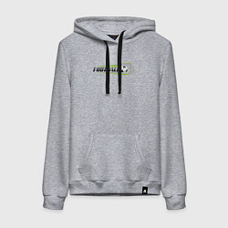 Толстовка-худи хлопковая женская Football goal, цвет: меланж