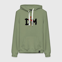 Толстовка-худи хлопковая женская Депеш мод логотип, цвет: авокадо