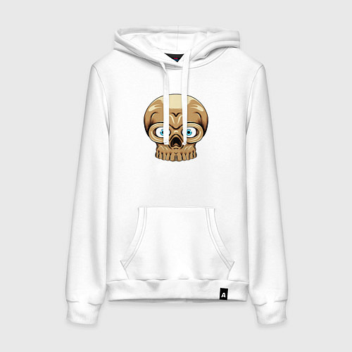 Женская толстовка-худи Милая черепушка / Белый – фото 1