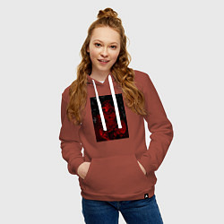 Толстовка-худи хлопковая женская Убийца гоблинов мечник, цвет: кирпичный — фото 2