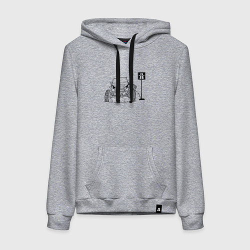 Женская толстовка-худи Джипу все равно где ехать / Меланж – фото 1