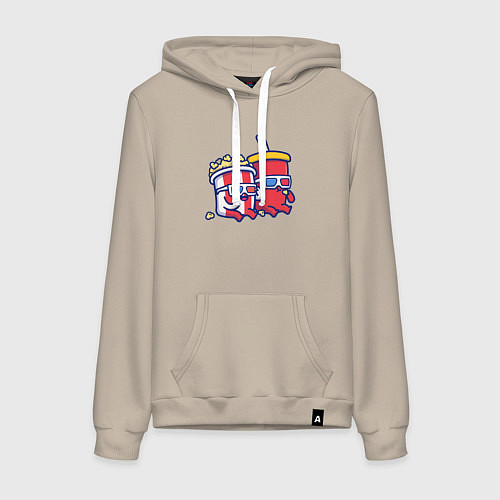 Женская толстовка-худи В кино / Миндальный – фото 1