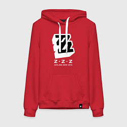 Толстовка-худи хлопковая женская Zenless zone zero лого, цвет: красный