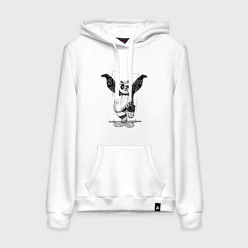 Женская толстовка-худи Кунгфу панда По / Белый – фото 1