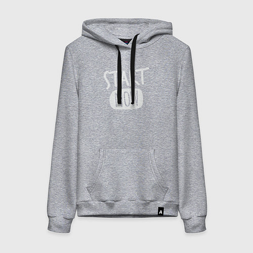 Женская толстовка-худи Начать сейчас / Меланж – фото 1