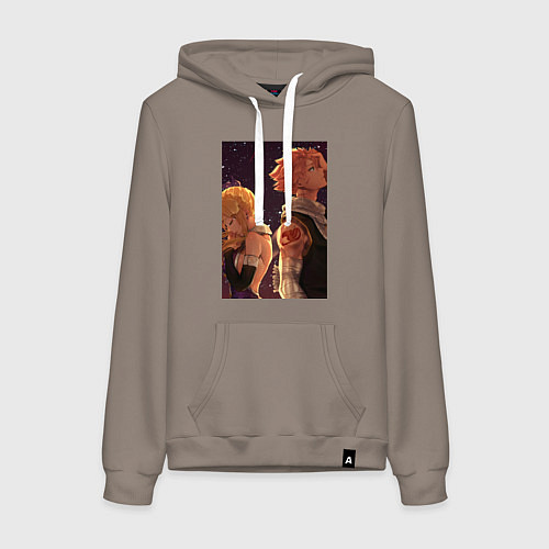 Женская толстовка-худи Хвост Феи Нацу Драгнил Люси Хартфилия / Утренний латте – фото 1