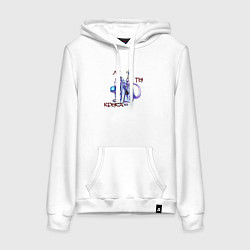 Толстовка-худи хлопковая женская Ля ты крыса, цвет: белый