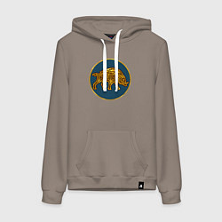 Толстовка-худи хлопковая женская Пикты из Total War: Attila, цвет: утренний латте