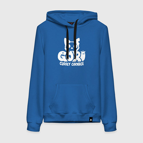 Женская толстовка-худи Goro cuddly carnage logo / Синий – фото 1