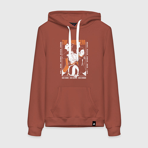 Женская толстовка-худи Haikyuu!! Хаику Волейбол третьегодки Асахи Азумане / Кирпичный – фото 1