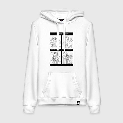 Женская толстовка-худи Архитектор ожидание реальность / Белый – фото 1