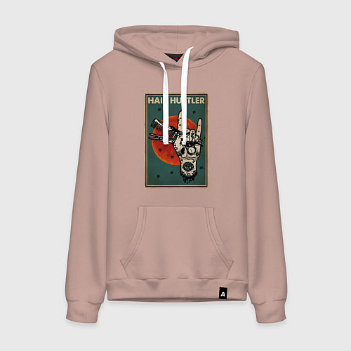 Женская толстовка-худи Парикмахер ножницы / Пыльно-розовый – фото 1